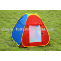 children playing pop up tent